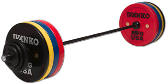 Ivanko 182.5 KG Calibrated Olympic Bumper Plate Set (Competition)